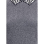 PINKO Rhinestone-decorated collar Sweater PI-105530A2S4II2-L