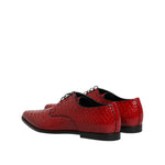 Dolce & Gabbana Red Exotic Leather Lace Up Dress Derby Shoes MV7615-39