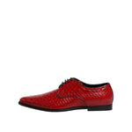 Dolce & Gabbana Red Exotic Leather Lace Up Dress Derby Shoes MV7615-39