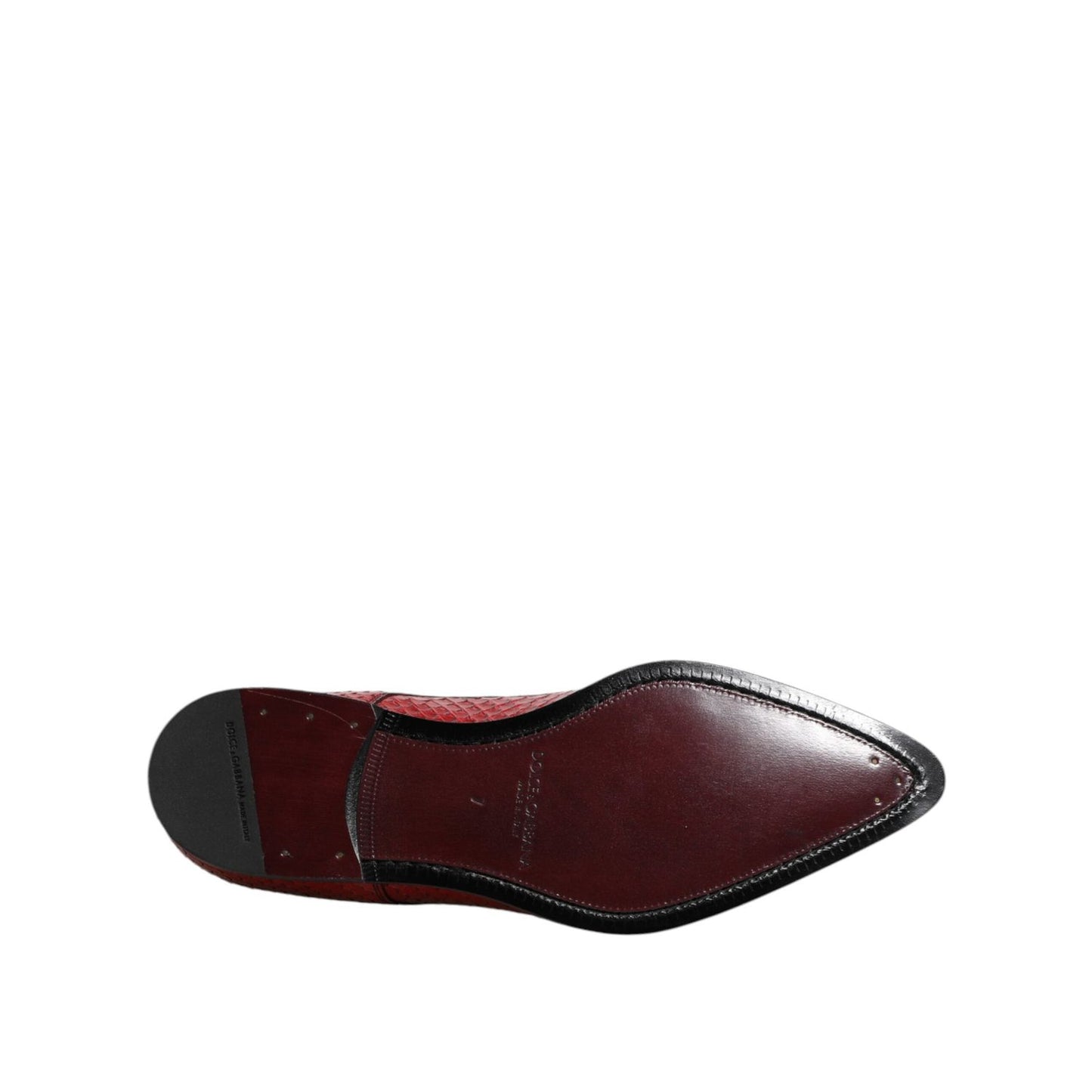 Dolce & Gabbana Red Exotic Leather Lace Up Dress Derby Shoes MV7615-39
