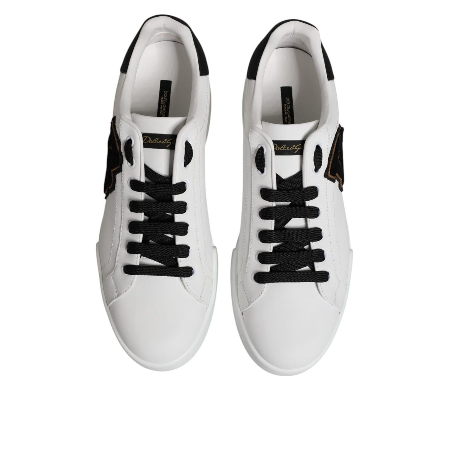 Dolce & Gabbana White DG Logo Portofino Low Top Sneakers Shoes MV7584-45