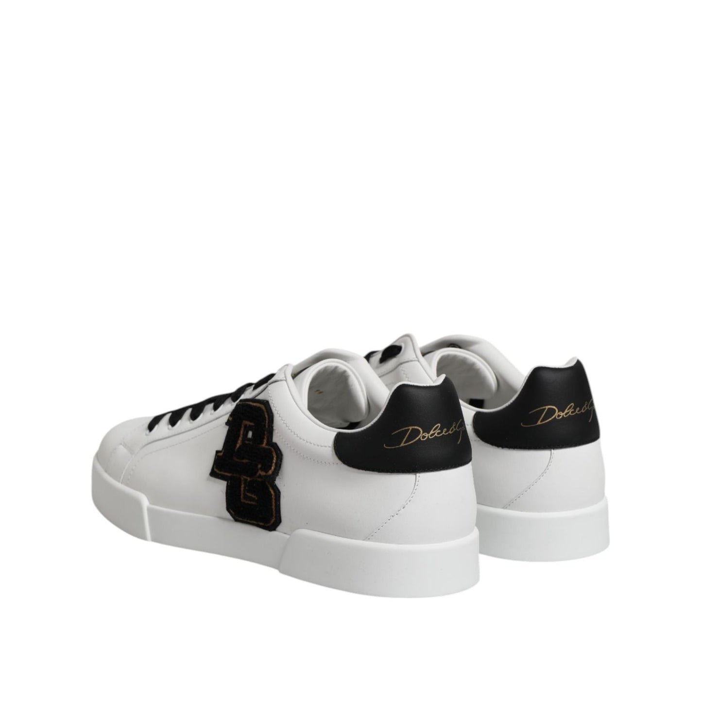 Dolce & Gabbana White DG Logo Portofino Low Top Sneakers Shoes MV7584-45