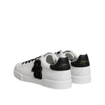 Dolce & Gabbana White DG Logo Portofino Low Top Sneakers Shoes MV7584-45