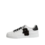 Dolce & Gabbana White DG Logo Portofino Low Top Sneakers Shoes MV7584-45