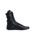 Dolce & Gabbana Dark Blue Leather KING High Top Sneakers Shoes MV7607-40