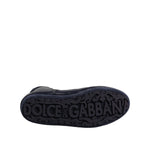 Dolce & Gabbana Dark Blue Leather KING High Top Sneakers Shoes MV7607-40