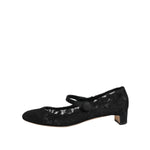 Dolce & Gabbana Black Vally Taormina Floral Lace Pumps Shoes LA12712-40