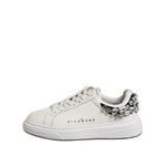 John Richmond White Rhinestone Embellished Sneakers Shoes LA12768-36