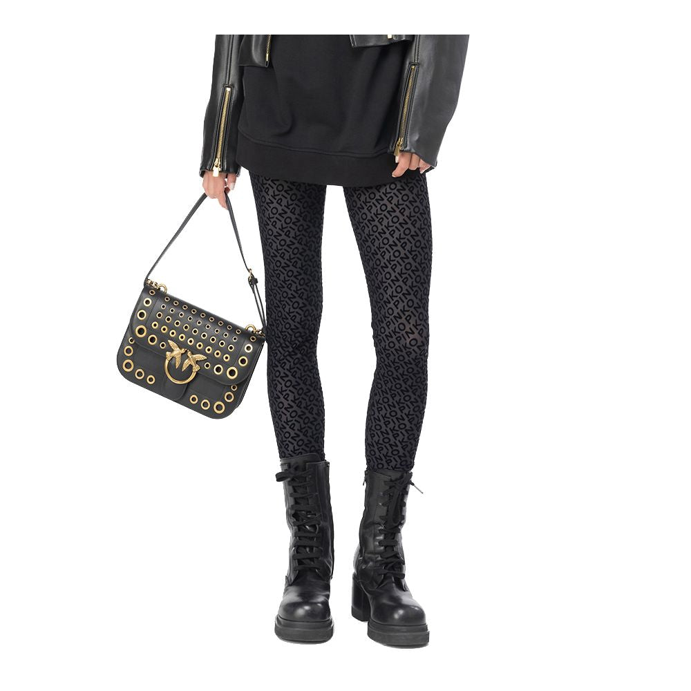PINKO Black Nylon Jeans & Pant PI-15774-XS