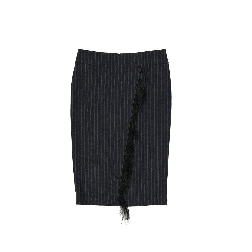 Brunello Cucinelli Wool Striped Skirt BR-8735290261716-44