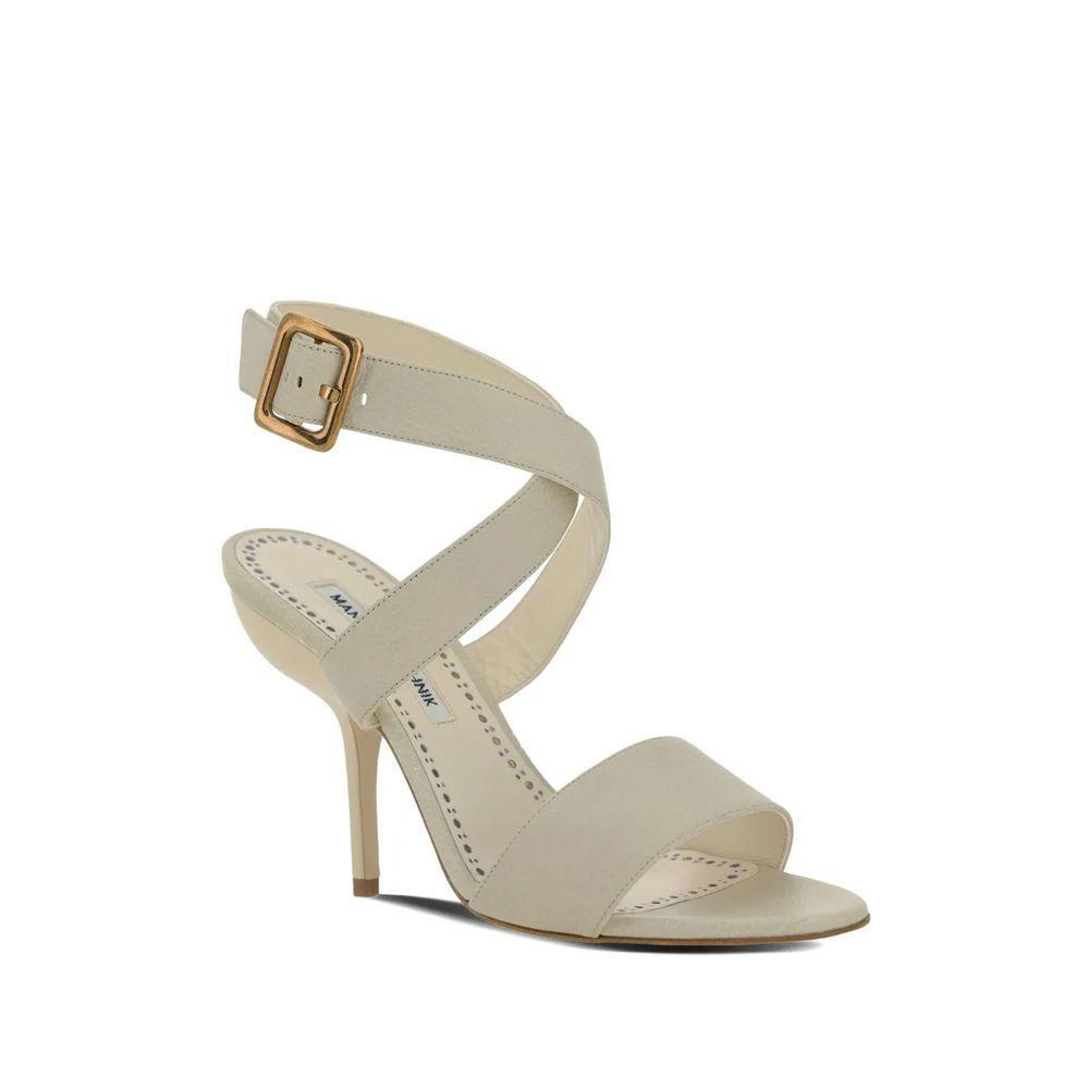 Manolo Blahnik Helua 105 Leather Sandals MA-8771177840852-EU36/US6