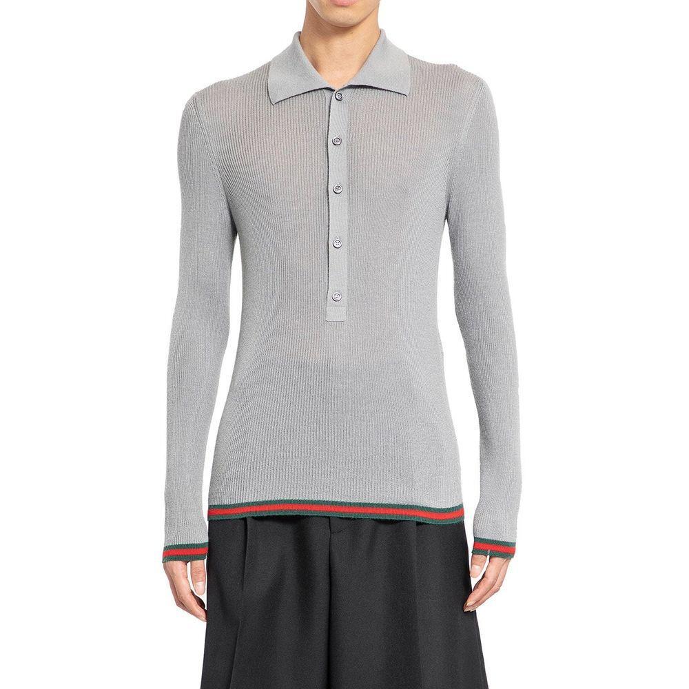 Gucci Ribbed-Knit Cashmere And Silk Sweater GU-8815558885588-L