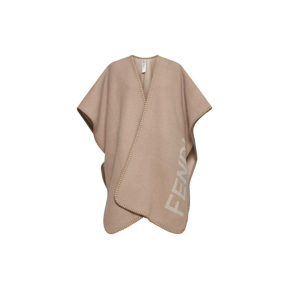 Fendi Wool And Cashmere Poncho FE-8815573303508-ONE SIZE