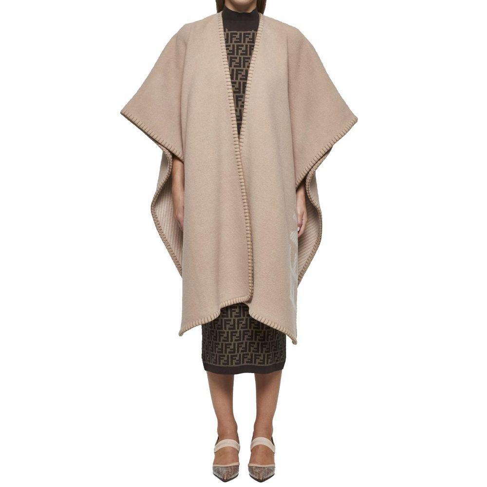 Fendi Wool And Cashmere Poncho FE-8815573303508-ONE SIZE