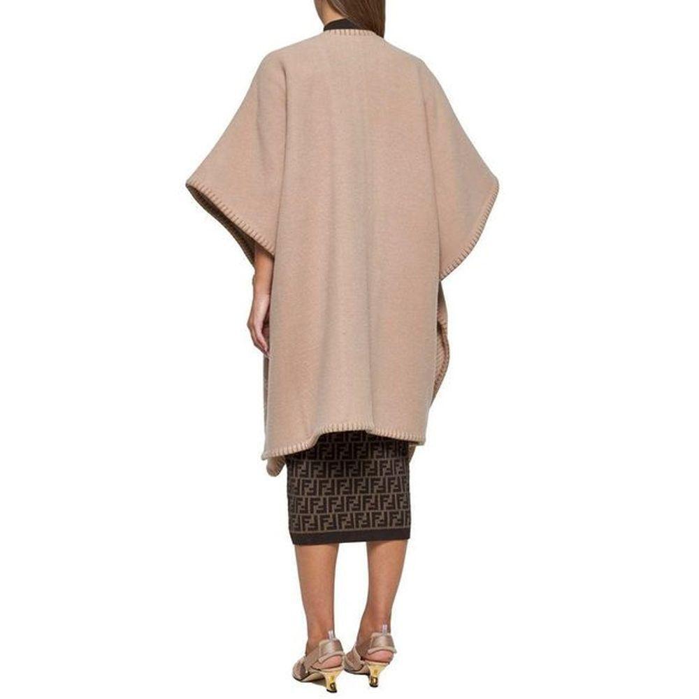 Fendi Wool And Cashmere Poncho FE-8815573303508-ONE SIZE
