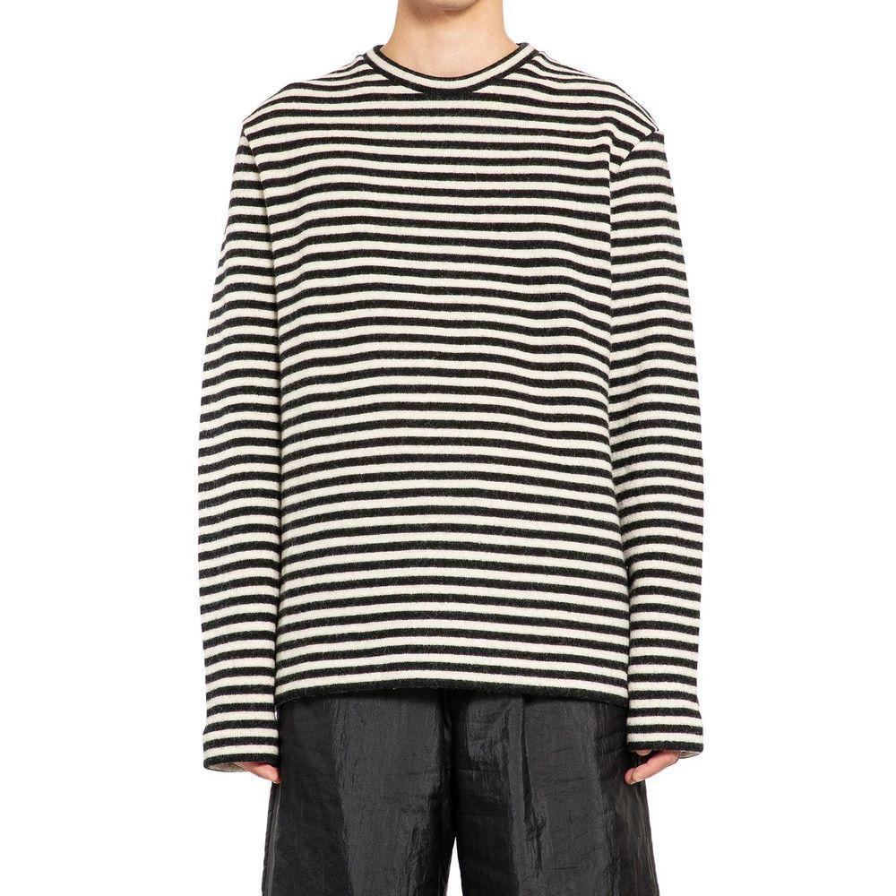 Jil Sander Striped Wool Compact Jersey T-Shirt JI-8815575662804-XL