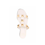 Valentino Garavani Roman Stud Leather Flat Sandals
