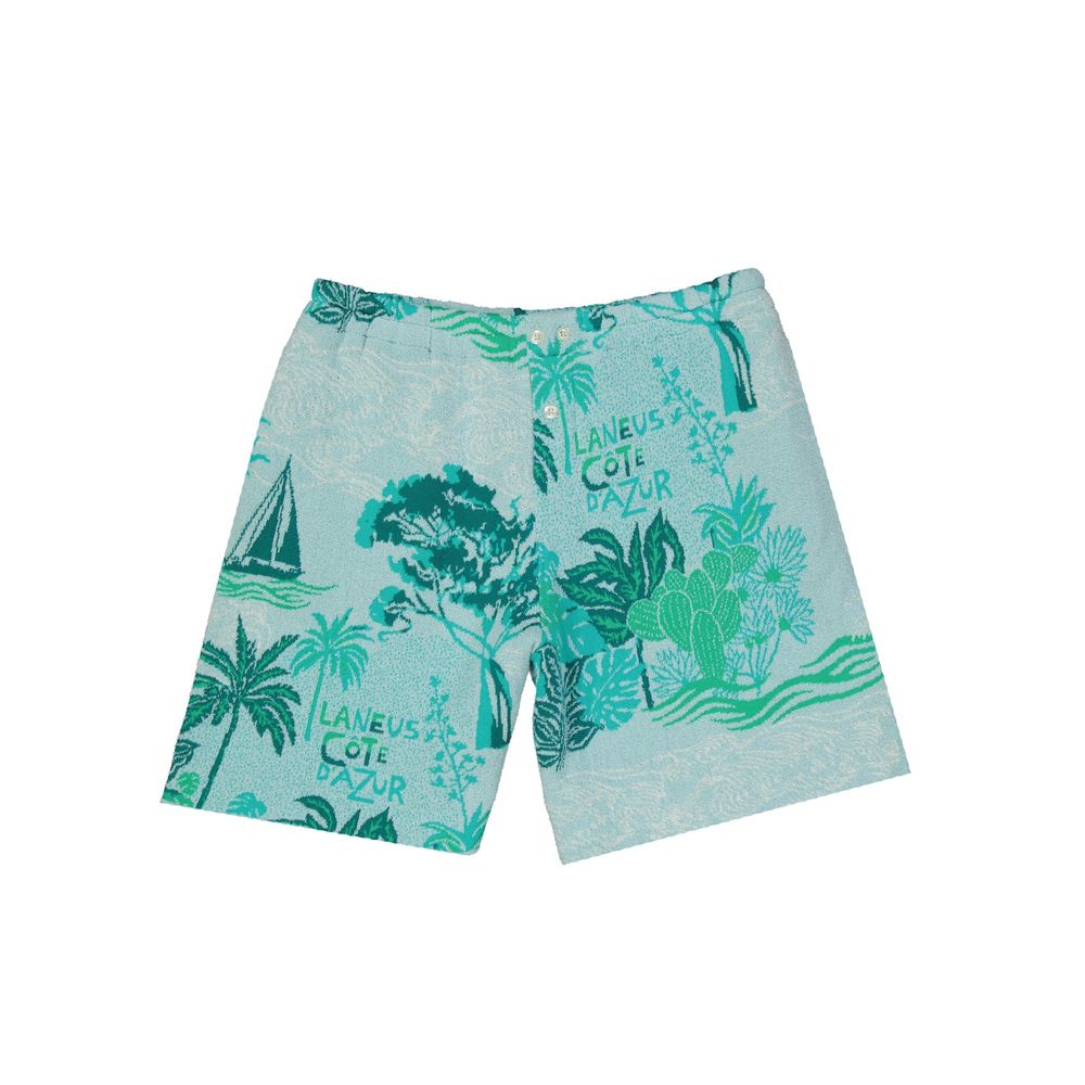 Laneus Green Cotton Short And Mini Shorts