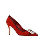 Manolo Blahnik Tuberian 90 Suede Pumps