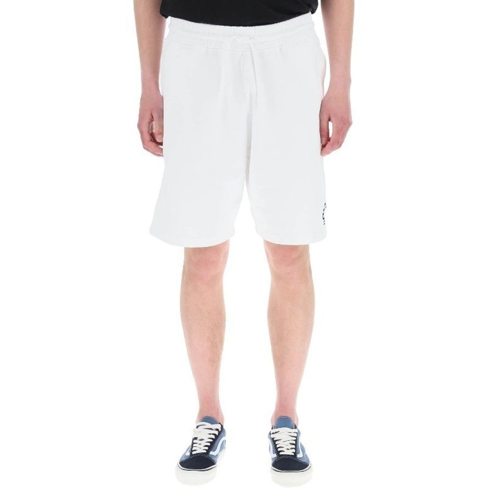 Marcelo Burlon White Cotton Shorts
