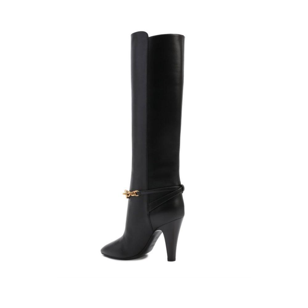 Saint Laurent Leather Boots SA-8736563888340-EU38.5/US8.5