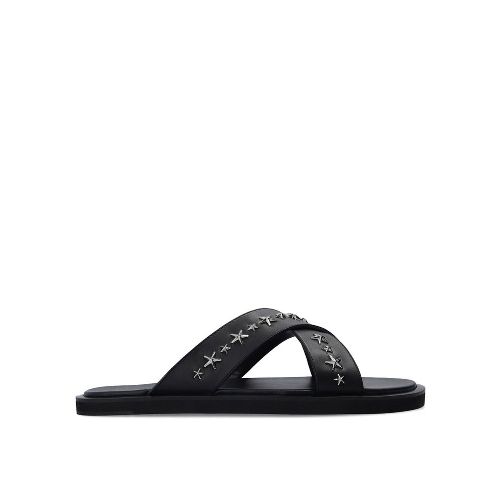 Jimmy Choo Black Calfskin Sandals