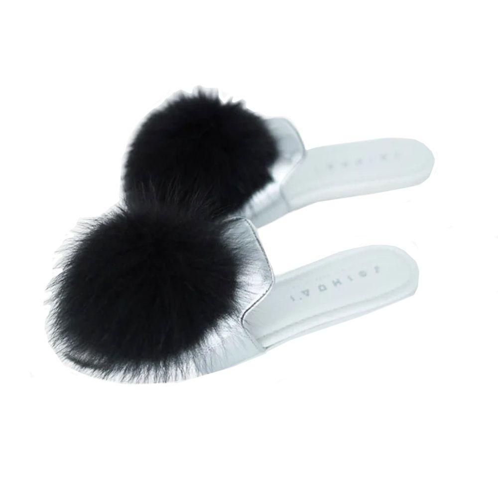 JOSHUA SANDERS Leather And Fur Mules JO-8736443498708-EU36/US6