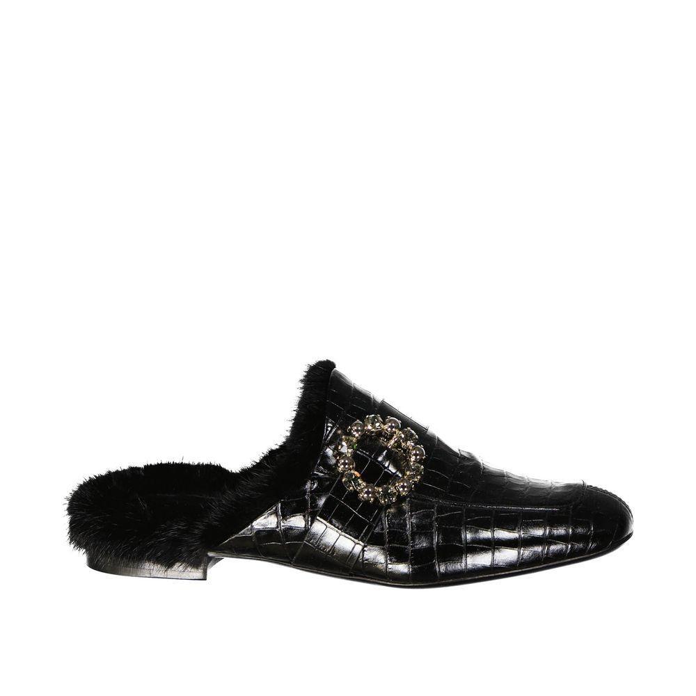 Eleventy Leather Fur Mules EL-8736381108436-EU37/US7