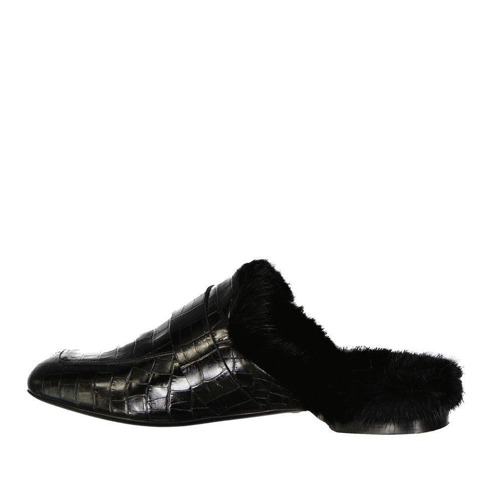 Eleventy Leather Fur Mules EL-8736381108436-EU37/US7
