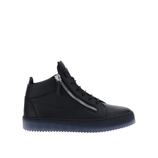 Giuseppe Zanotti Black Calfskin High Top Sneakers