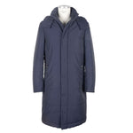 Made in Italy Blue Wool Men's Raincoat LO-5078-IT46 | S