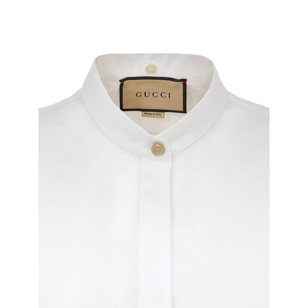 Gucci White Cotton Shirt GU-9850666-IT44|L