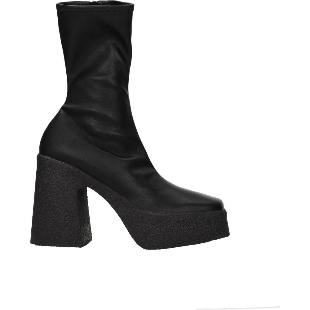 Stella McCartney Black Leather Ankle Boots ST-8547147186441-EU39.5/US9.5
