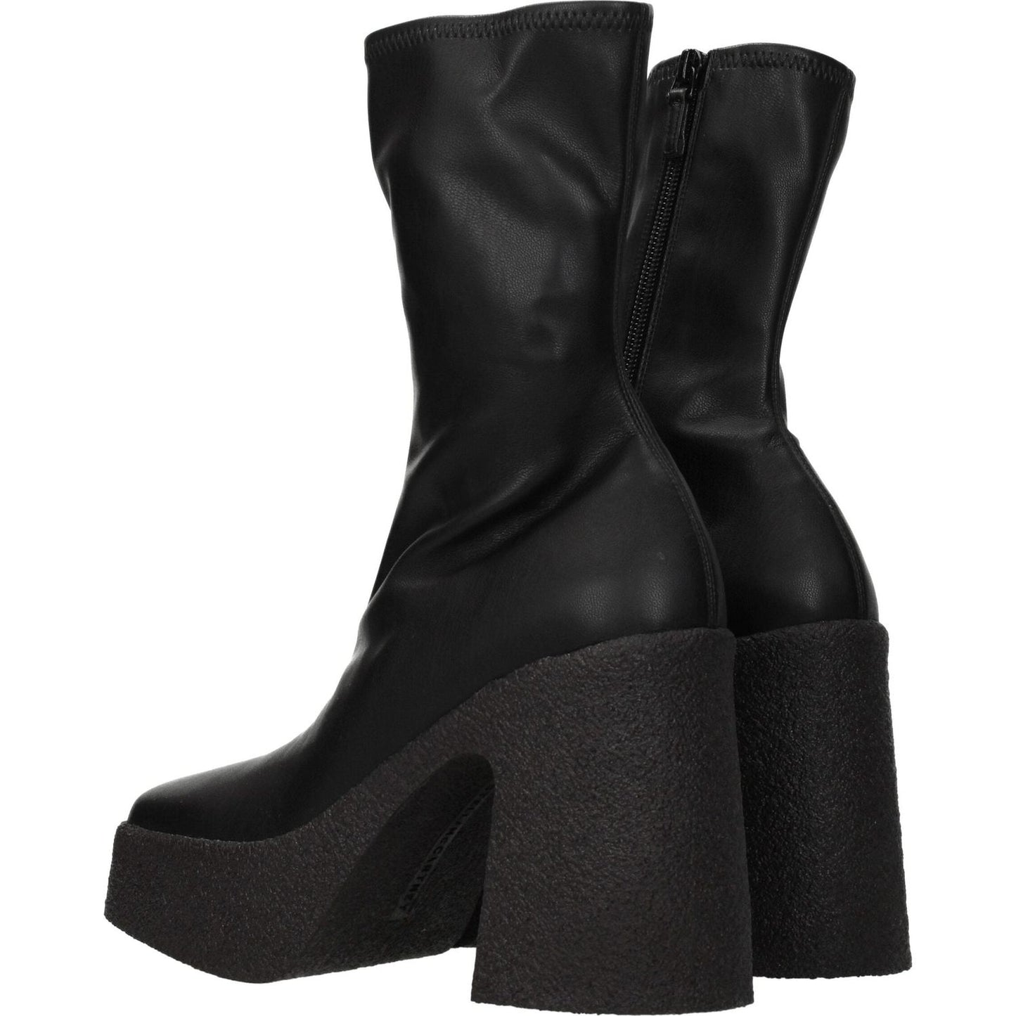 Stella McCartney Black Leather Ankle Boots ST-8547147186441-EU39.5/US9.5