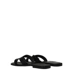 Kenzo Black Leather Slippers Sandals KE-8547162685705-EU35/US5