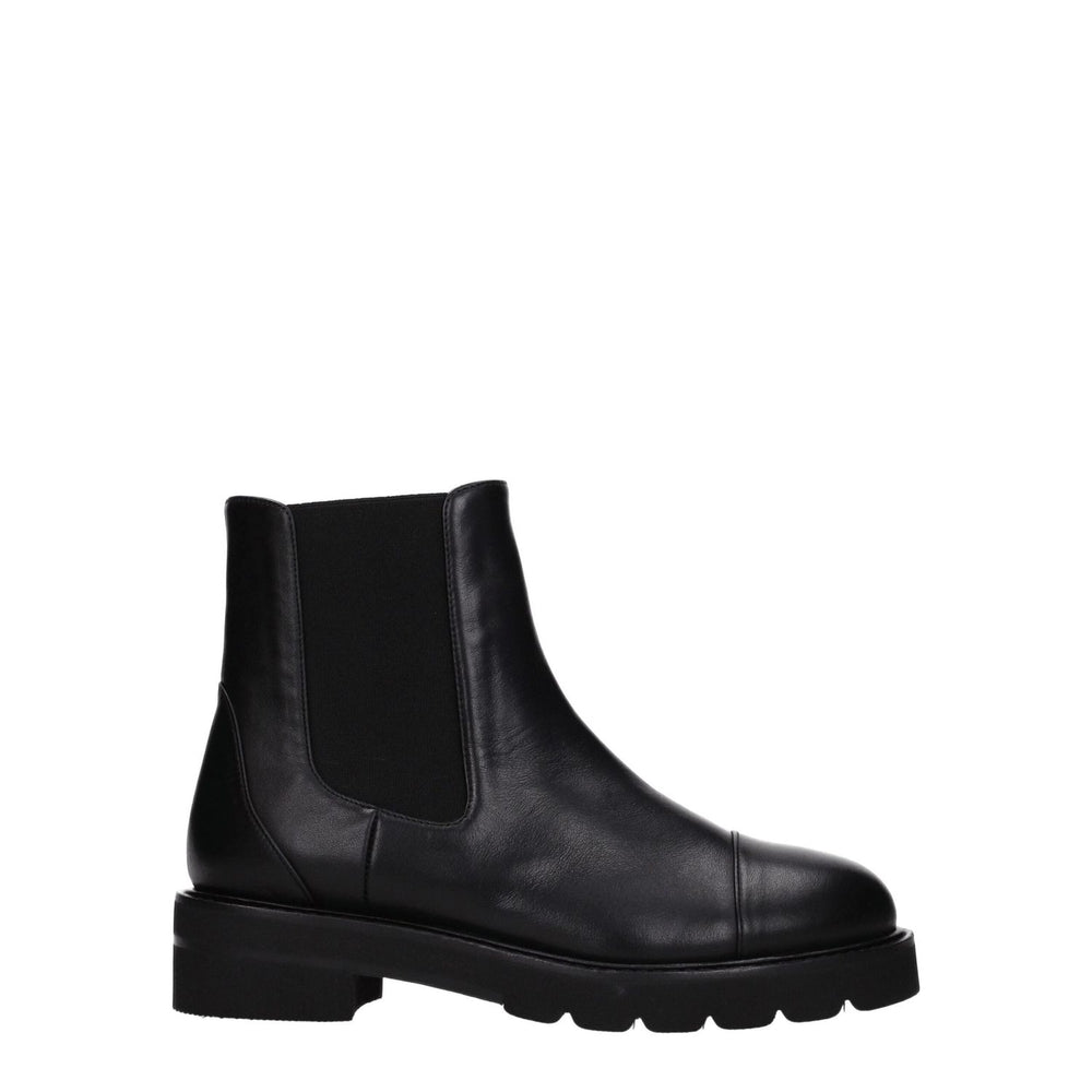 Stuart Weitzman Black Leather Ankle Boots ST-8547179528457-EU35.5/US5.5