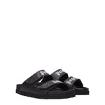 Palm Angels Black Leather Slippers Sandals PA-8547196993801-EU37/US7