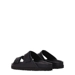 Palm Angels Black Leather Slippers Sandals PA-8547196993801-EU37/US7