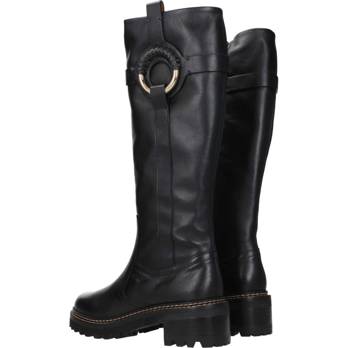 See By Chloé Black Leather Over The Knee SE-8547233267977-EU36/US6