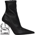 Dolce & Gabbana Black Leather Ankle Boots DO-8547266068745-EU35/US5