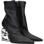 Dolce & Gabbana Black Leather Ankle Boots DO-8547266068745-EU35/US5