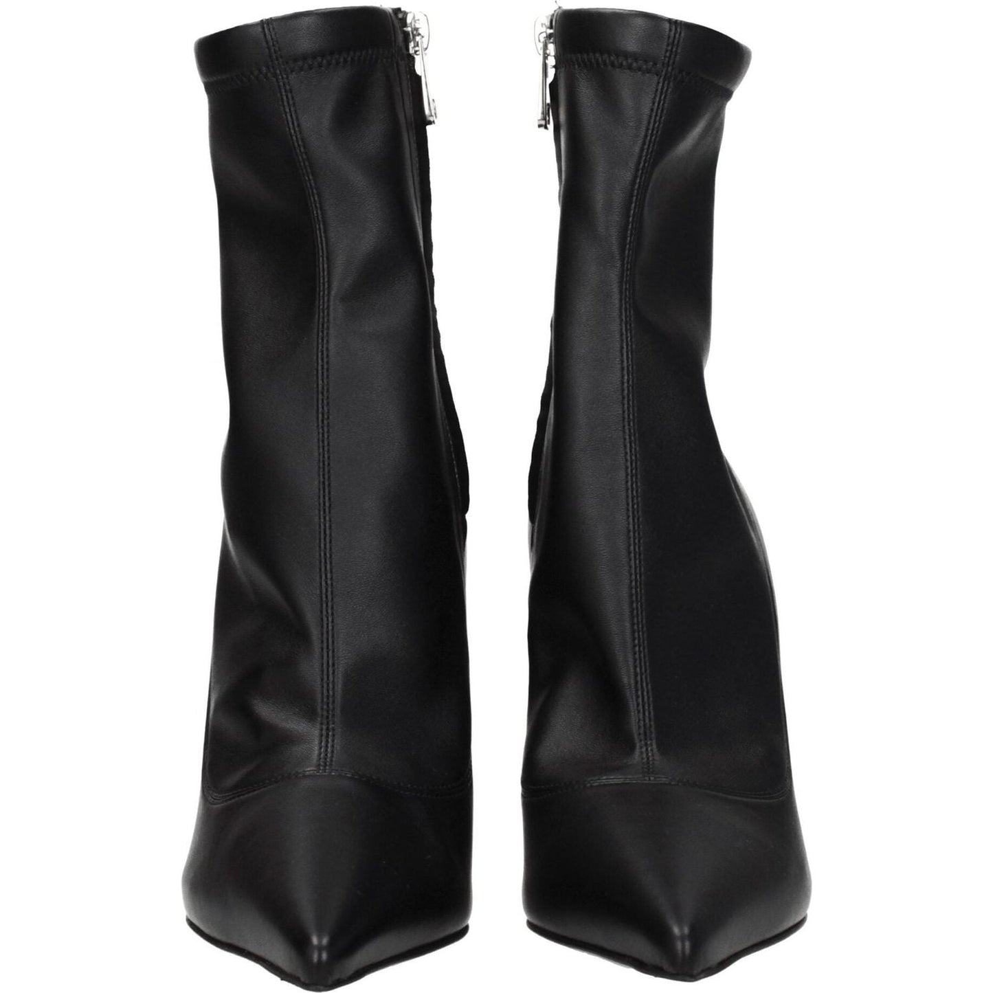 Dolce & Gabbana Black Leather Ankle Boots DO-8547266068745-EU35/US5
