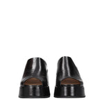 Ganni Black Leather Slippers Sandals GA-8547287892233-EU40/US10