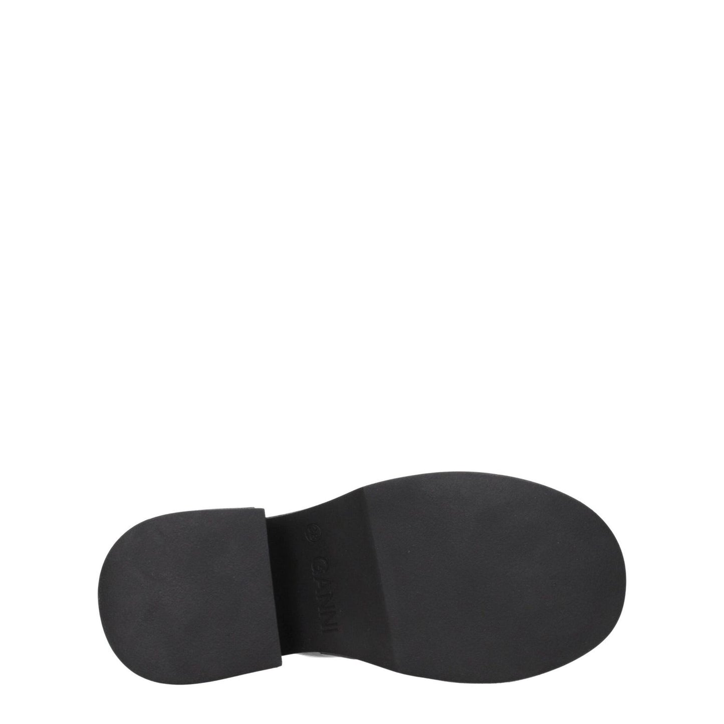 Ganni Black Leather Slippers Sandals GA-8547287892233-EU40/US10