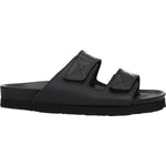 Palm Angels Black Leather Flat Sandals PA-8547326296329-EU36/US6