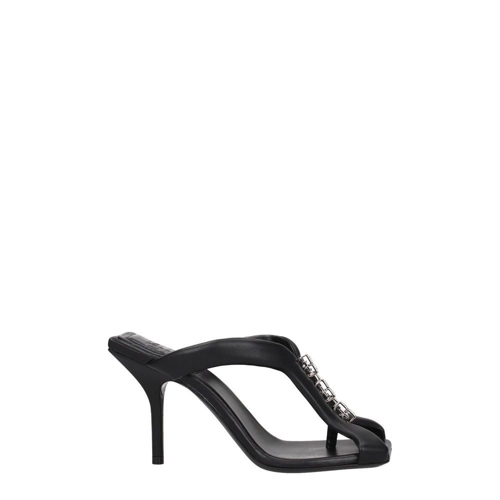 Givenchy Black Leather Stiletto Heels Sandals GI-8547352183049-EU35.5/US5.5