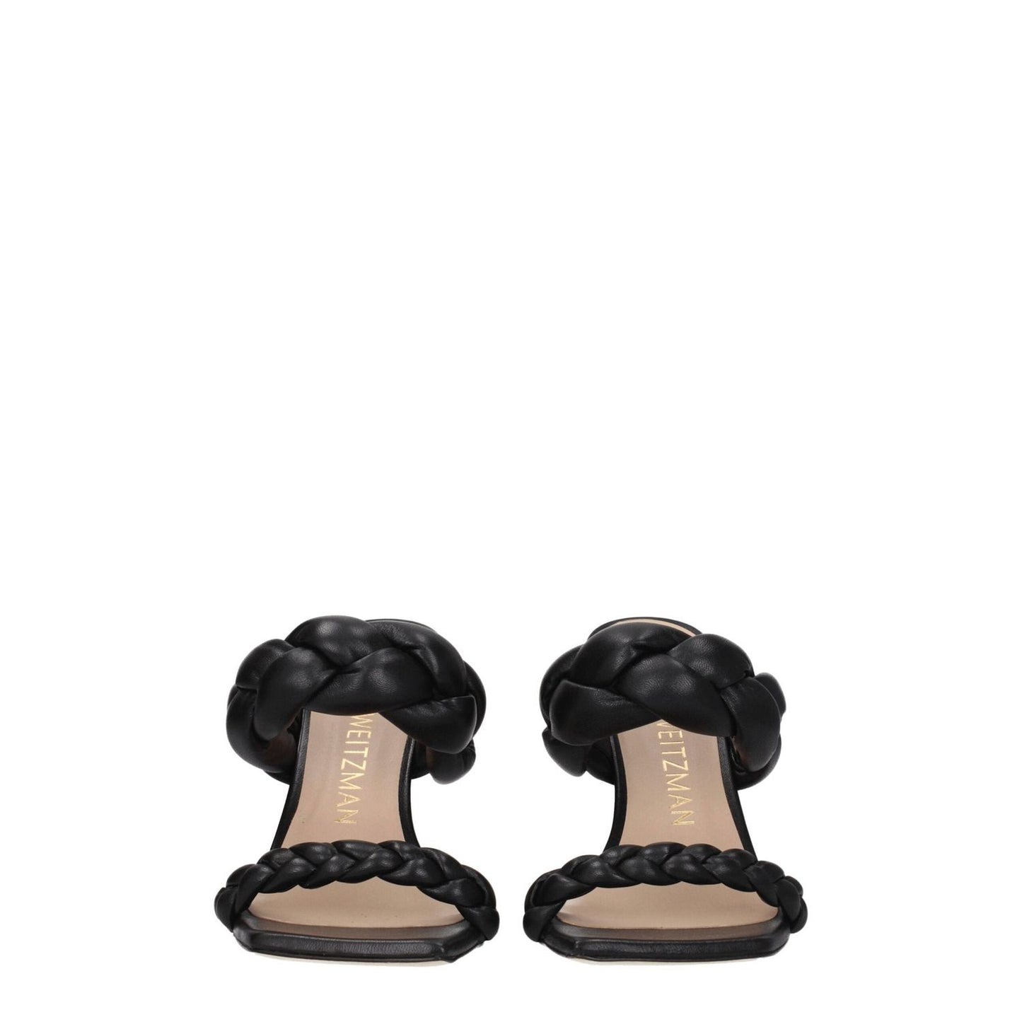 Stuart Weitzman Black Leather Stiletto Heels Sandals
