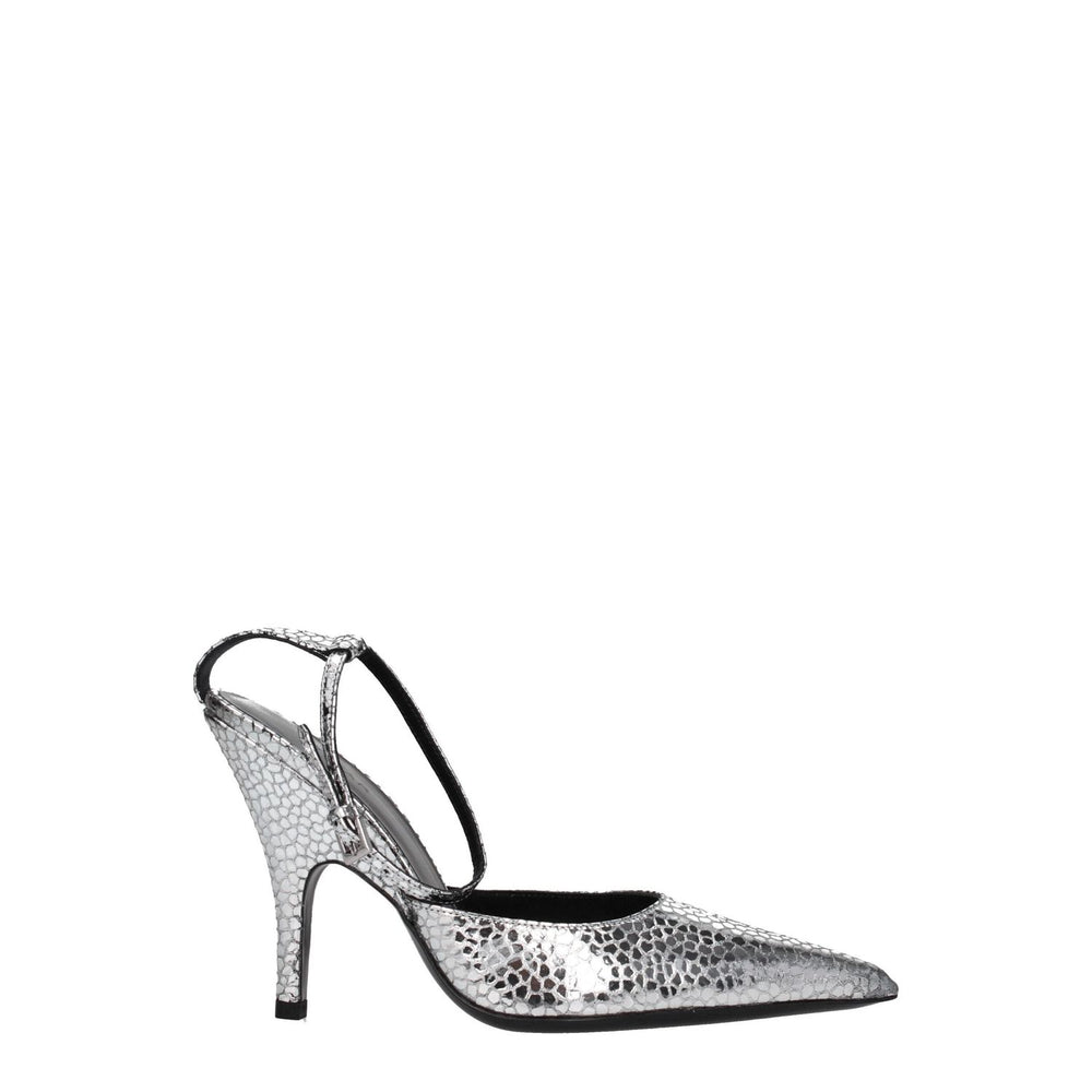 BY FAR Gray Leather High Heel Pumps BY-8547360833801-EU36/US6