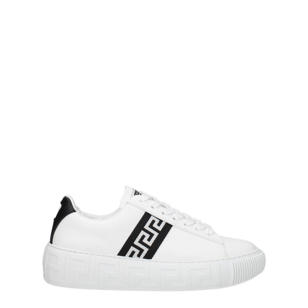 Versace White Leather Low Tops VE-8547404513545-EU35/US5