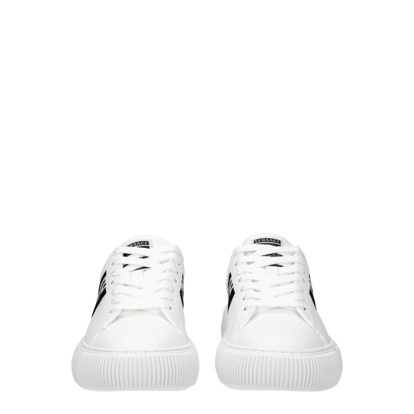 Versace White Leather Low Tops VE-8547404513545-EU35/US5